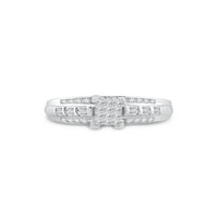 Sterling Silver Princess Diamond Cluster Bridal Vjenčanje zaručni prsten CTTW veličine 6