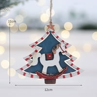 XMas privjesak ukrasni personalizirani drva božićna stablo privjesak sa snježnim čovjekom za dom