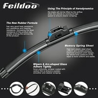 Feildoo 20 + 19 oštrice brisača vjetrobranskog stakla Fit za Hyundai Elantra + Premium hibridna zamjena