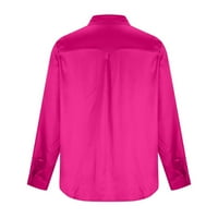 Ženske košulje Casual T majice Dugi rukavi Solid Collect Lool odgovara Tuntic Tops Bluuses