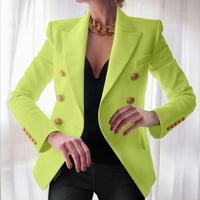 DTIDTPE jakne za žene Blazer jakne za žene Elegantne poslovne uredske radne žene Ženska dam Solid gumb
