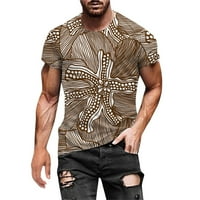 Muška majica Clearence Plus Veličina Ljetna dekolte Majica 3D Printing Uzorak kratki rukav