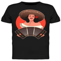 Meksička djevojka svira harmonika majica Muškarci -Image by Shutterstock, muško mali