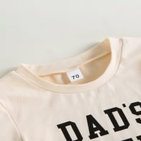 Novorođene dječake ljetne odjeće postavljaju slovo s kratkim rukavima Ispis majica vrhovi džepne kratke