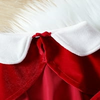 Avamo Girls Cute Color blok haljine rever vrat labava haljina Djeca Božićno proljeće Dva odjeća crvena