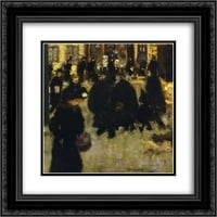 Pierre Bonnard Matted Crno ukrašene uokvirene umjetničke figure na ulici '