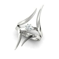Čvrsti zlatni dijamantni prsten, prilagođeni prsten za angažman, dijamantski zlatni prsten, 10K čvrsti