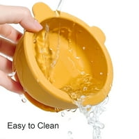 Gecheer silikonska zdjelica za usisavanje beba za bebe sa samohranim posudom sa kašikom BPA besplatna