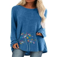 Bomotoo ženske majice s dugim rukavima majica sa kratkim majicama sa slobodnim pulover Dailywer Tunic