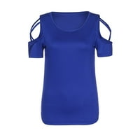 Wofeydo T majice za žene, od prapppppy ljetni vrhovi ramena hladna majica kratkih rukava bluze žene