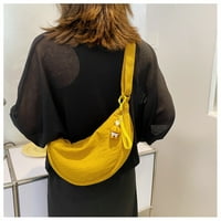 Lulshou ruksak za školu, ženska najlonska polumjeseca Crossbody torba Mala torba torbica tablica svjetlosna
