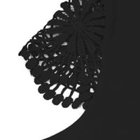Tkinga moda Žene Ljetna neovisnost Izdužena kratki rukav V-izreženi vrhovi Ležerne tuničke majice Tamno