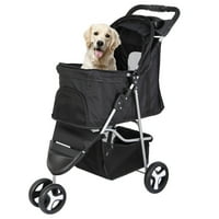 Sklopivi kolica za kućne ljubimce sa 3 kotača sa držačem za čaše - kolica za pse za jogging