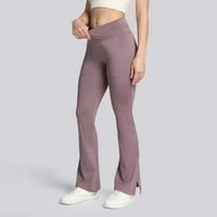 CRZ joga joga hlače Ženska modna čvrstoća boja križa navolu pupka Pocket breskva HAP hlače prorezajte