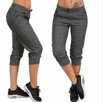 DrpGunly gaćice za ženske kratke hlače za vježbanje, džep za crtanje kratkih casual hlača, hlače od