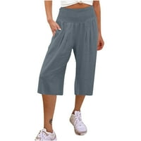 MAFYTYTPR CAPRIS hlače za žene plus veličine na prodaju Ženske hlače sa širokim nogama visoke struke