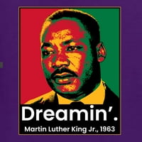 Divlji Bobby Dreamin Martin Luther King JR Black Pride Men Graphic Tee, ljubičasta, mala