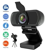 1080p web kamera, HD web kamera sa poklopcem za mikrofon i privatnost, utikač i reprodukciju, za Zoom