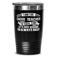 Funny Choir nastavnik poklona - hor školski instruktor tumbler krig crni 20oz nehrđajući čelik sa poklopcem