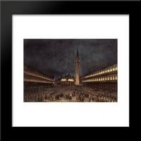 Noćna procesija u Piazzi San Marco uramljeni Art Print Francesco Guardi