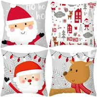 Božićni jastuk navlake - Xmas Cushion Cover Case Dekoracije za odmor Jastuk za zabavu Prilagođeni patentni jastučnica Dekor za kauč, krevet, kauč, automobil