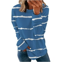Košulje s dugim rukavima za žene plus veličine Žene dugih rukava Ležerne majice Štampanje okrugle vrata