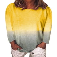 Niuer Women Bluze Contrast Color T Majica Tie Dye Gradient Tunic Tops Bluzes