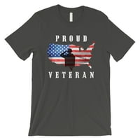 Ponosni veteran brat majica poklon muški ugljen siva jul majica