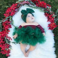 Treegren Newborn Baby Girl Outfits Odjeća za djecu Slatka ruffle tube top tulle tutu suknje haljina