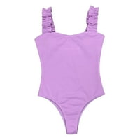 Tking Fashion Women kupaći kostim pune boje agarične bočne rame za kupaće kostim kupaćih kostim za žene