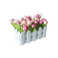 Prikaz postolja, postavljena bijela drvena ograda umjetni cvjetni držač za cvjetni nosač kućni vrt ruža