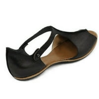 DMQupv ženske vruće sandale veličine otvorene sandale cipele na prstiju modne ribe usta plaža ženske sandale ravne tenske sandale za žene sandale crna 8.5
