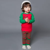 Little Boys Girls Božićne pidžame za Toddler Pamuk Snowman Sleep Bawer s dugih rukava Dječja odjeća