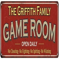 Griffith Obiteljska crvena igra metalni znak 106180038872