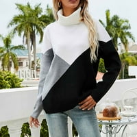 Ženski džemper Ženski modni okrugli vrat dugih rukava labav vrhovi bluza pleteni džemper