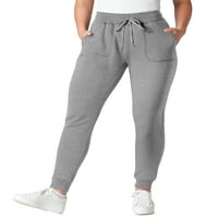 MA Croi Womens Premium Soft Fleece Tweatpats Yoga Joggers sa rebrastim manžetama