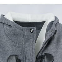 Edvintorg Zimska odjeća za žene čišćenje Ženske prevelike jakne Boja gumba Gumbi Cardigan podstavljeni
