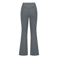 Kakina S Clearence Ženske hlače za ljetni ženski modni tanak fit udoban džep u boji Ležerne pantalone
