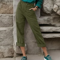 Ženske hlače Teretne hlače Žene nalaze se poleđine pantalone Ležerne prilike elastične hlače za crtanje
