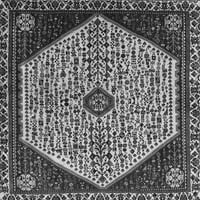Ahgly Company Zatvoreni kvadrat Perzijski sivi tradicionalni prostirci područja, 7 'kvadrat