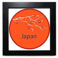 Japan Kultura Sakura Art uzorak Crni kvadratni okvir Slika zidna tabla
