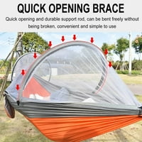 Wovilon Camping Hammock šator sa mrežama protiv komaraca, ortabilni dvostruki jednobojni viseći krevet