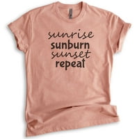 Sunrise Sunburn Sunset Ponavljajuća majica, unise ženska muska košulja, majica na plaži, majica za odmor,