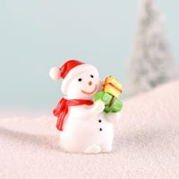 Božićni mali snjegović igračka božićna smola snjegonski mikroskopski ukras poklon