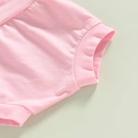 Thaisu Toddler Kids dječje djevojke odjeću cvjetni prsluk bez rukava + elastični kratke hlače od 0 meseci