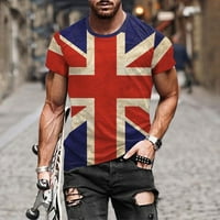 Muška majica Ljetna nezavisnost Dan modne zastave Štampanje kratkih rukava majice za muški putnički