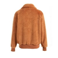 Cuoff Wofs plus veličine kaputi i jakne Modni ovratnik čvrsti pulover pulover pulover Dugo jesen Jesen