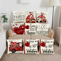 Dengdrunhu Valentinovo Jastuk navlake navlake FLA LJUBAV i bacanje srca pokriva ukrasne kvadratne jastuče