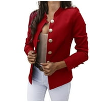 Cleariance Ženski kaput Žene Čvrsto boje s malim odijelom s dugim rukavima, kratki kaput