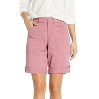 QGQM Žene teretne kratke hlače plus veličine pamučne posteljine visoke strukske kratke hlače sa džepovimaKazualnim